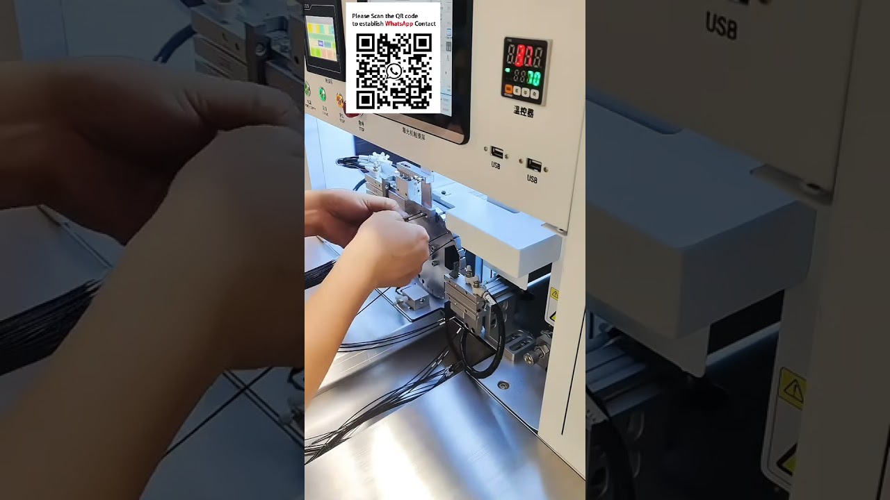 Automatic Wire Processing Laser Print, Insert & Bake Number TubesHeat Shrink