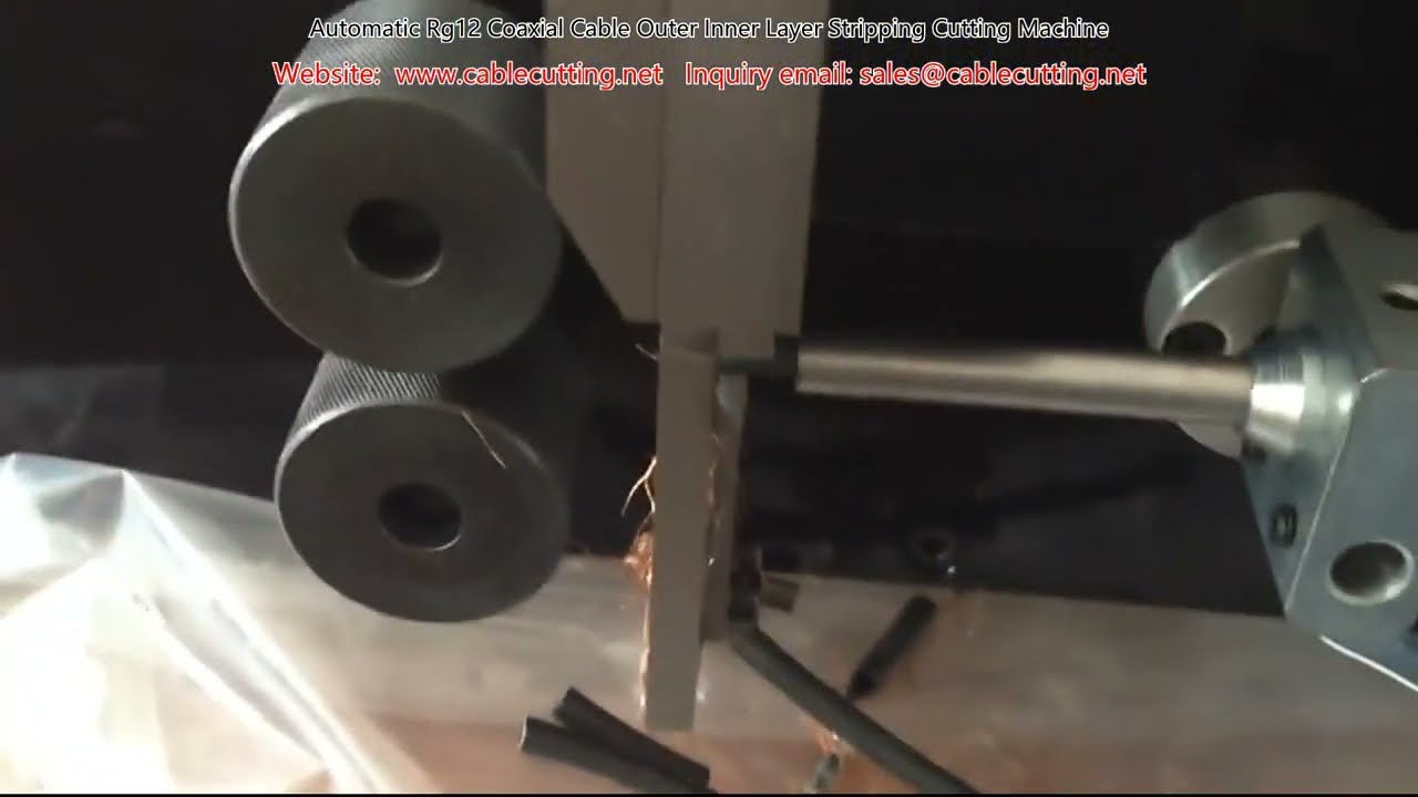 Automatic Rg12 Coaxial Cable Outer Inner Layer Stripping Cutting Machine
