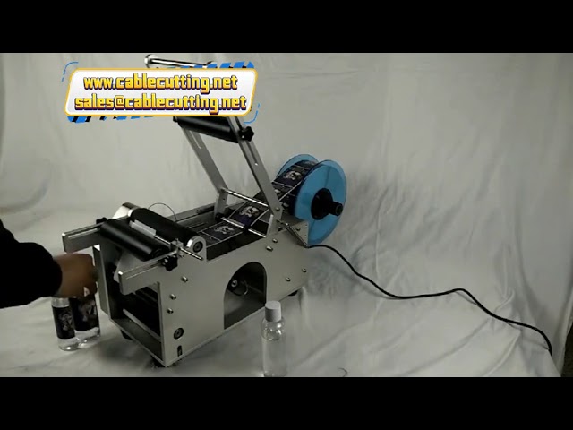 MT50 semi auto date vial plastic glass double sided round bottle sticker label labeling machine