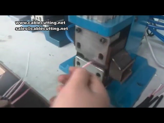 3F-4F Pneumatic Vertical Ribbon Wire Stripping Machine | Manual Multi-Core Cable Stripper for 14AWG