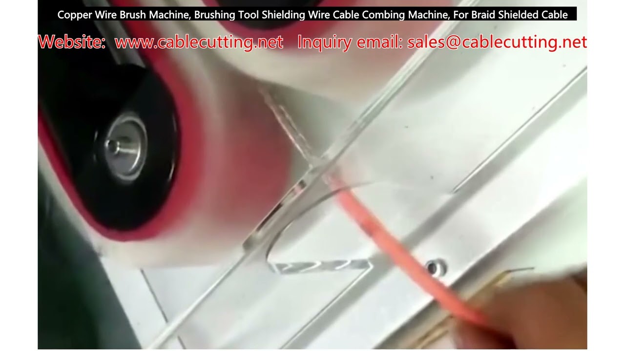 Copper Wire Brush Machine, Brushing Tool Shielding Wire Cable Combing Machine