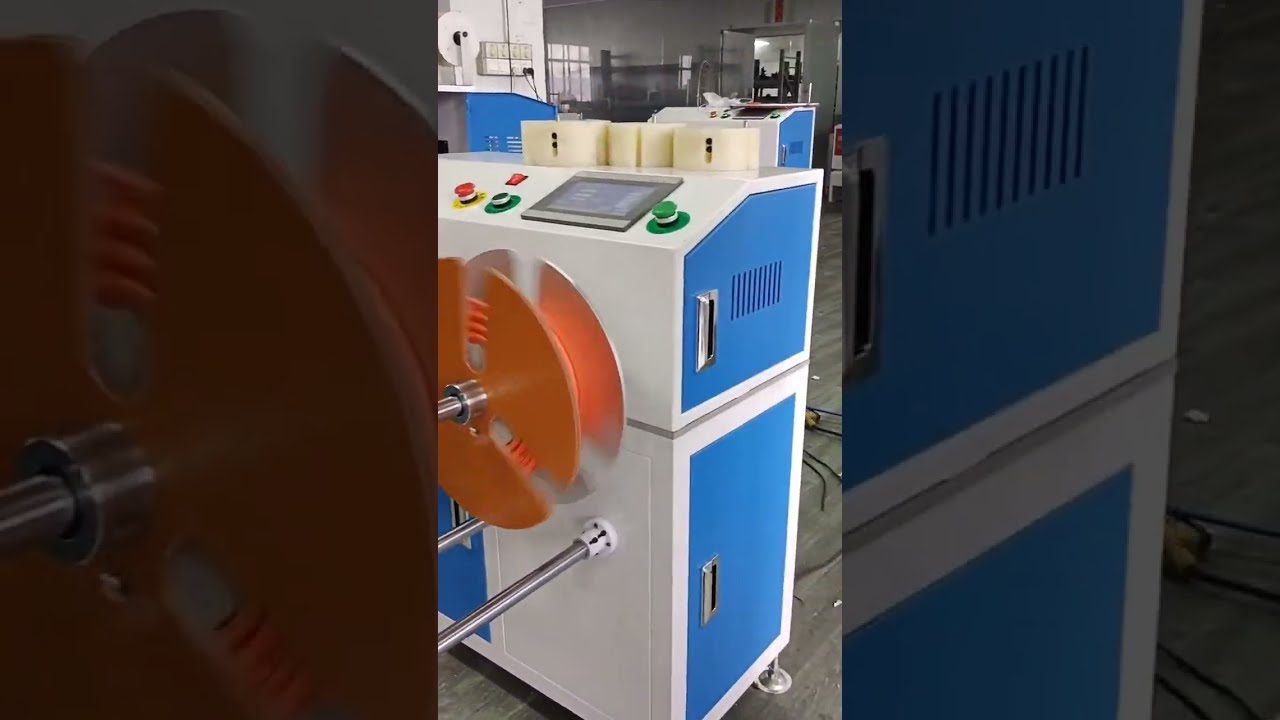 Automatic Meter Counting, Traversing, Cutting & Wire Winding Machine Demo 1 15mm, Large Roll Split