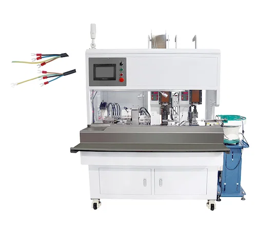 Plně automatické krimpování různých koncovek na kabely WPM-555 - Poloautomatický krimpovací stroj